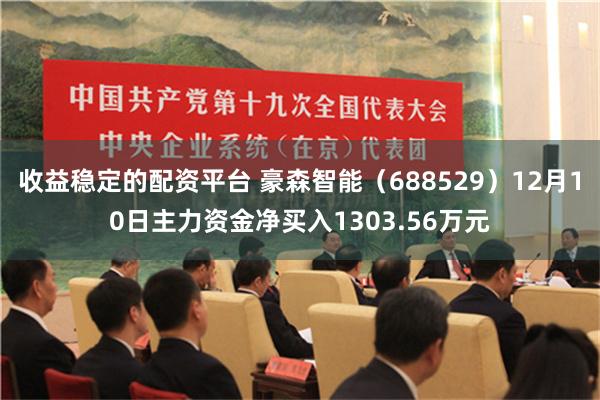 收益稳定的配资平台 豪森智能（688529）12月10日主力资金净买入1303.56万元